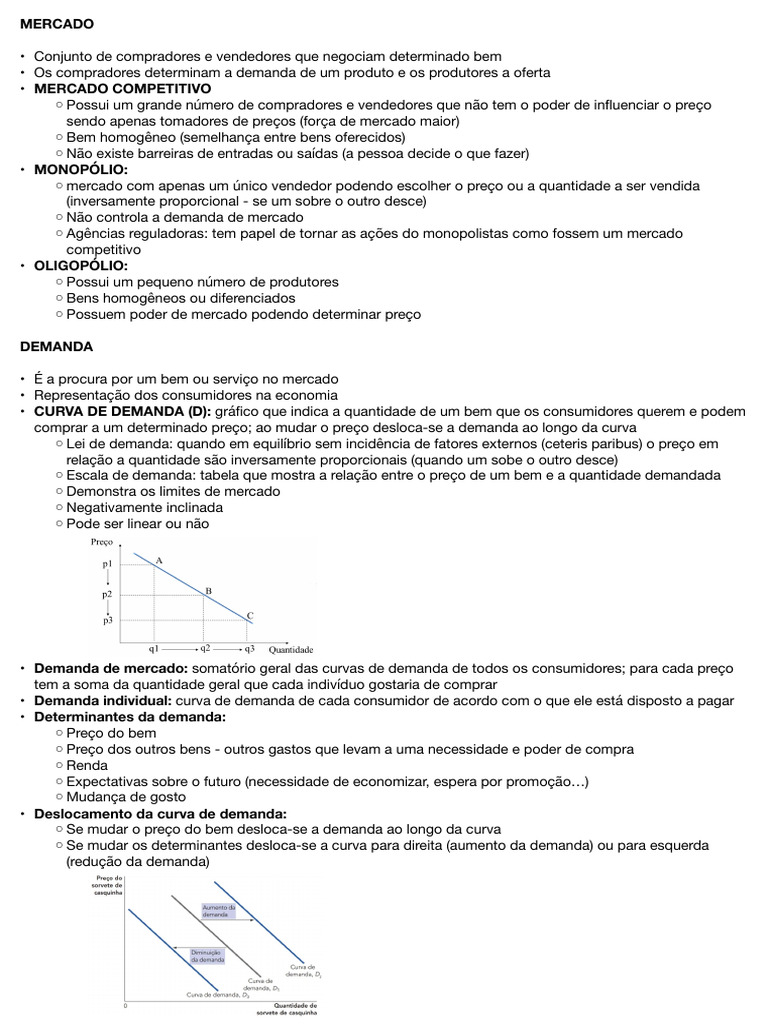 Estrutura do Mercado: Oferta e Demanda | PDF | Demanda | Mercado (economia)