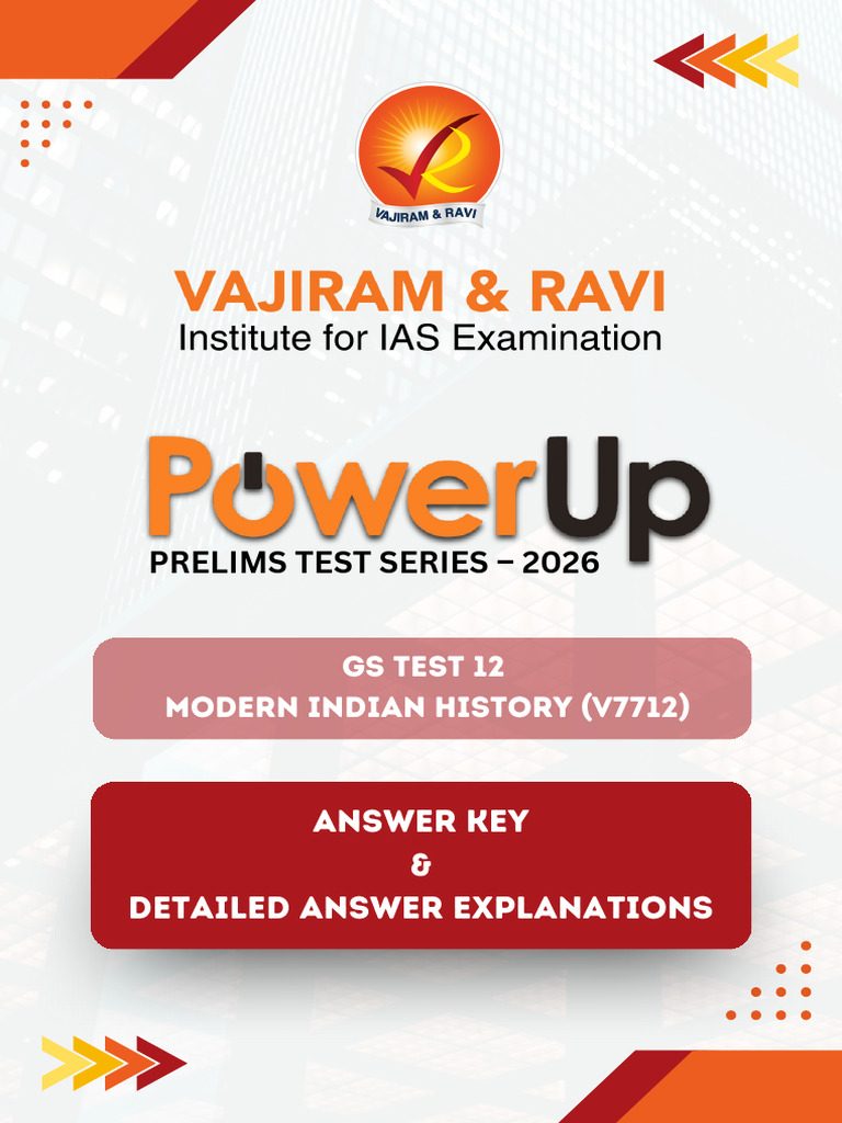 Modern Indian History Prelims Test 2026 | PDF | Tariff | Free Trade
