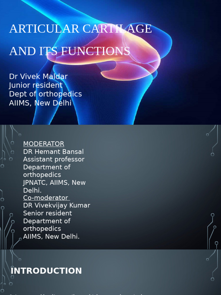 Functions and Structure of Articular Cartilage | PDF | Cartilage ...
