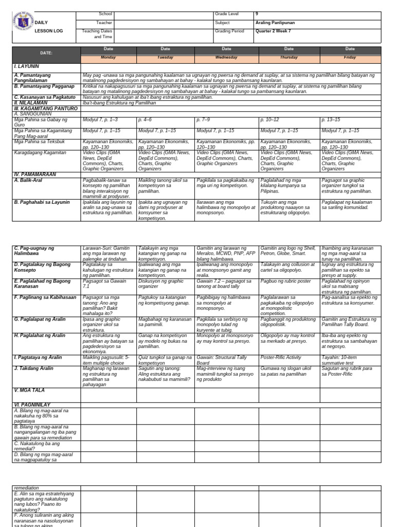 Q2 DLL AP9 Week 7 | PDF