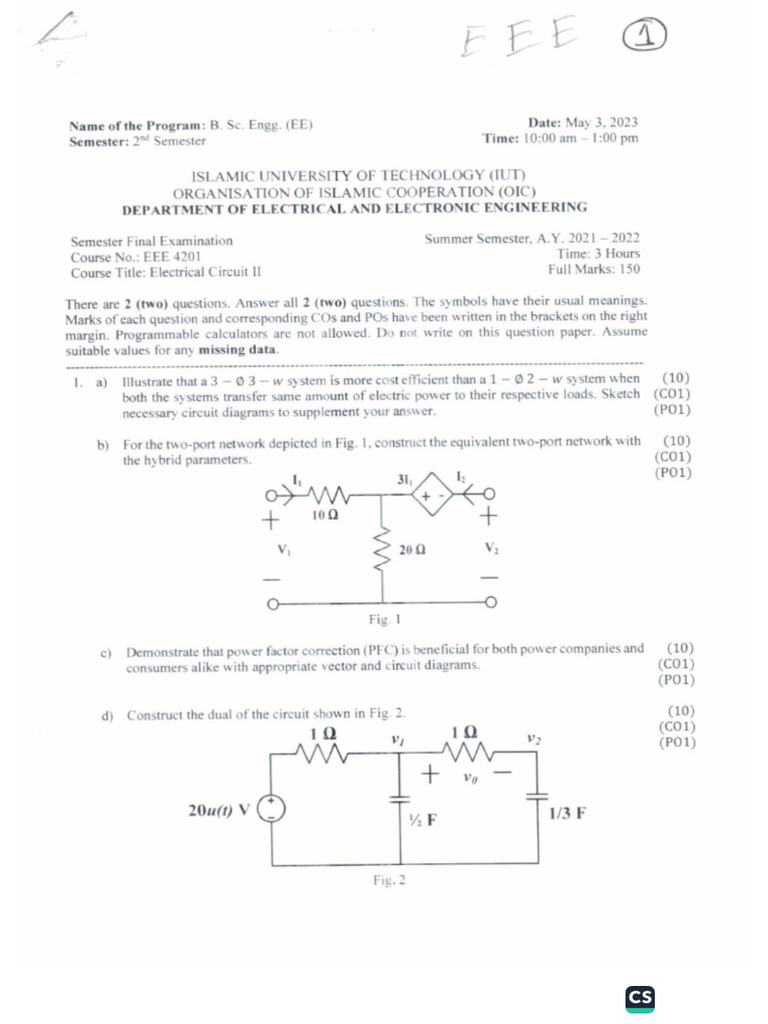 EEE 4201 Final Questions | PDF