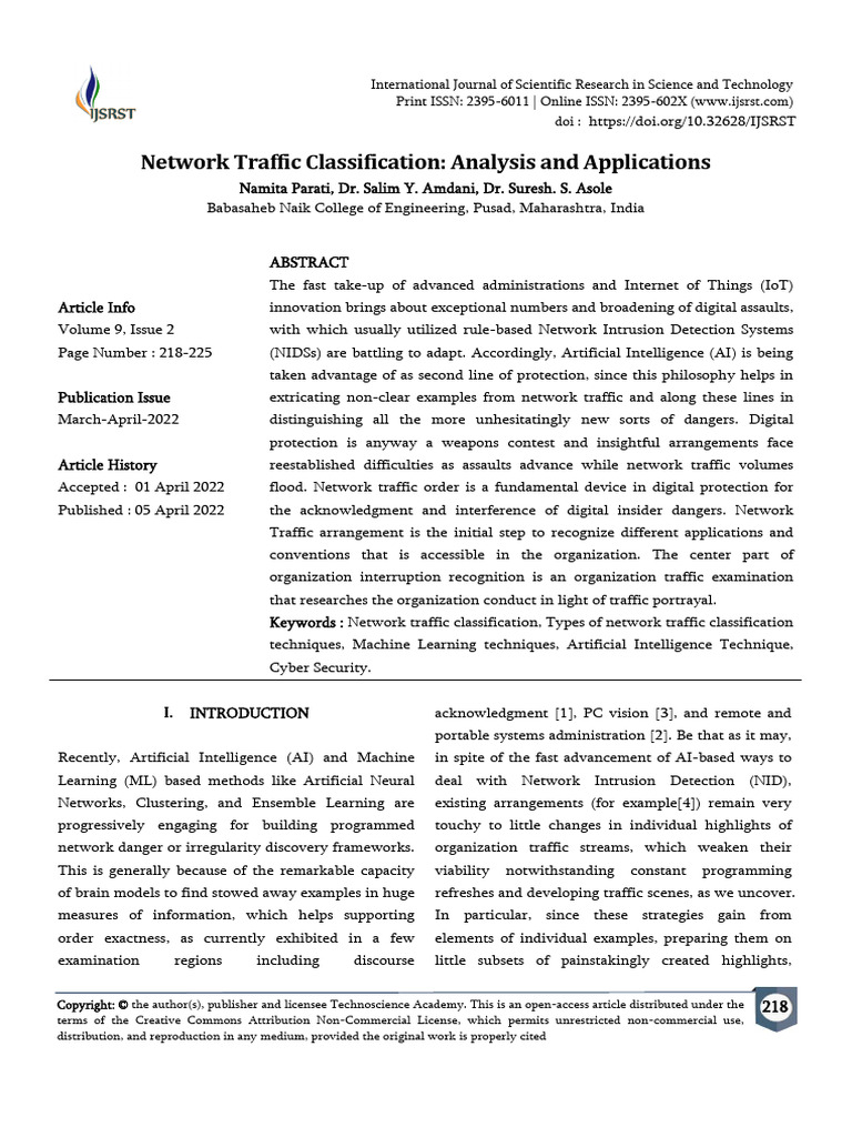Network Traffic Classification Techniques | PDF | Support Vector Machine