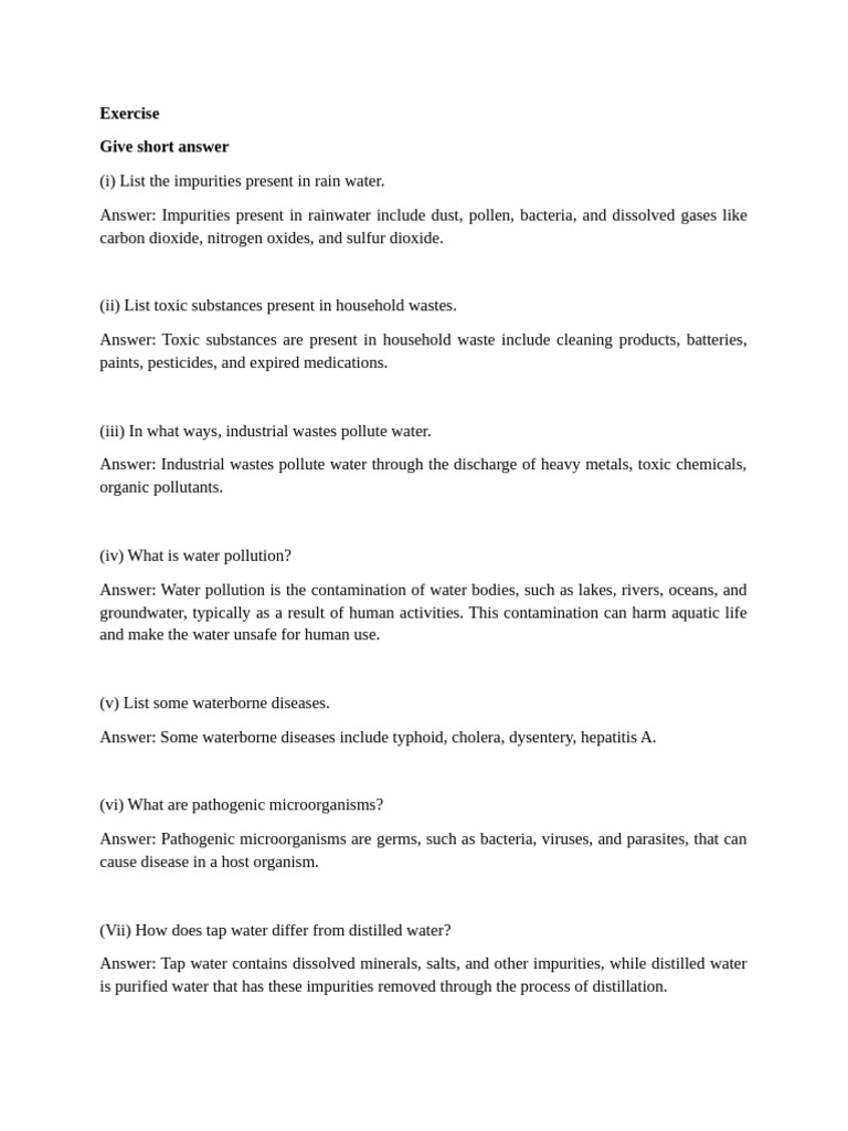Water Pollution and Its Impacts | PDF