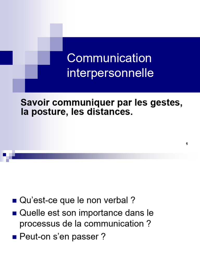 Décodage de la communication non verbale | PDF | Communication non ...