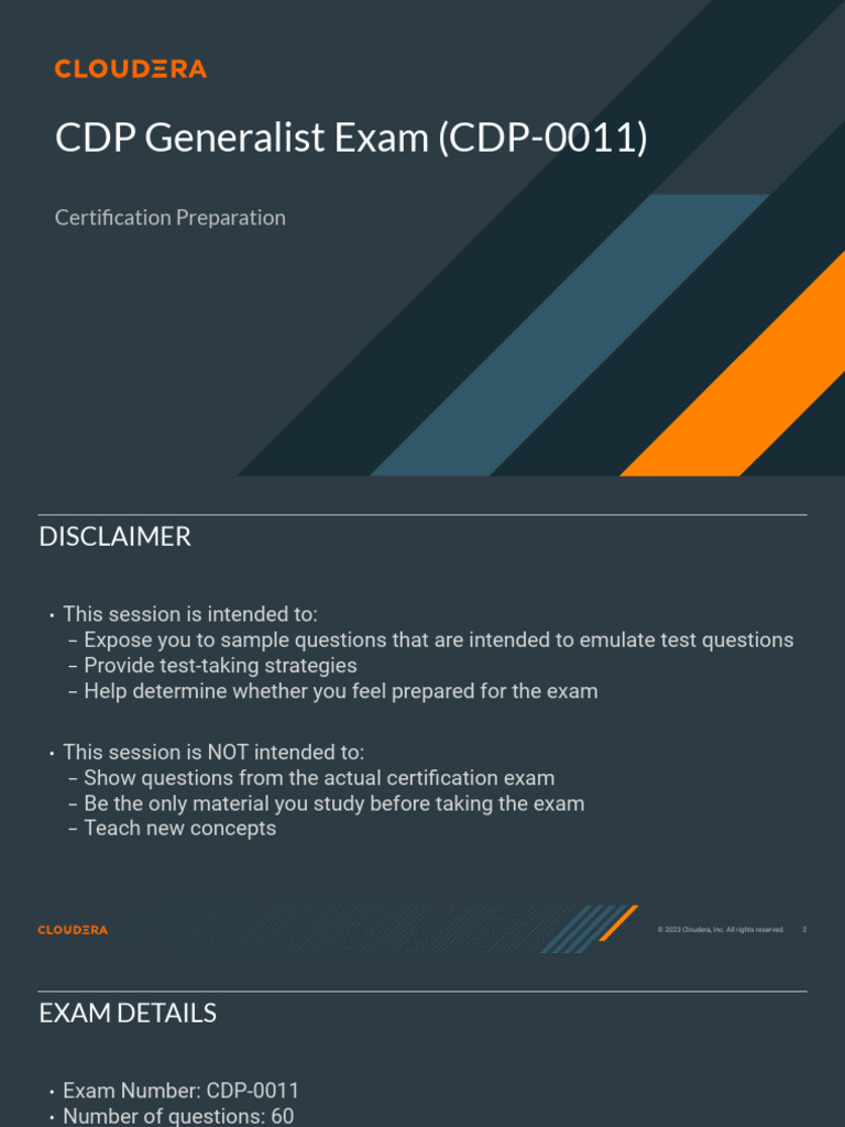 CDP Generalist Exam Prep Guide | PDF | Apache Hadoop | Cloud Computing
