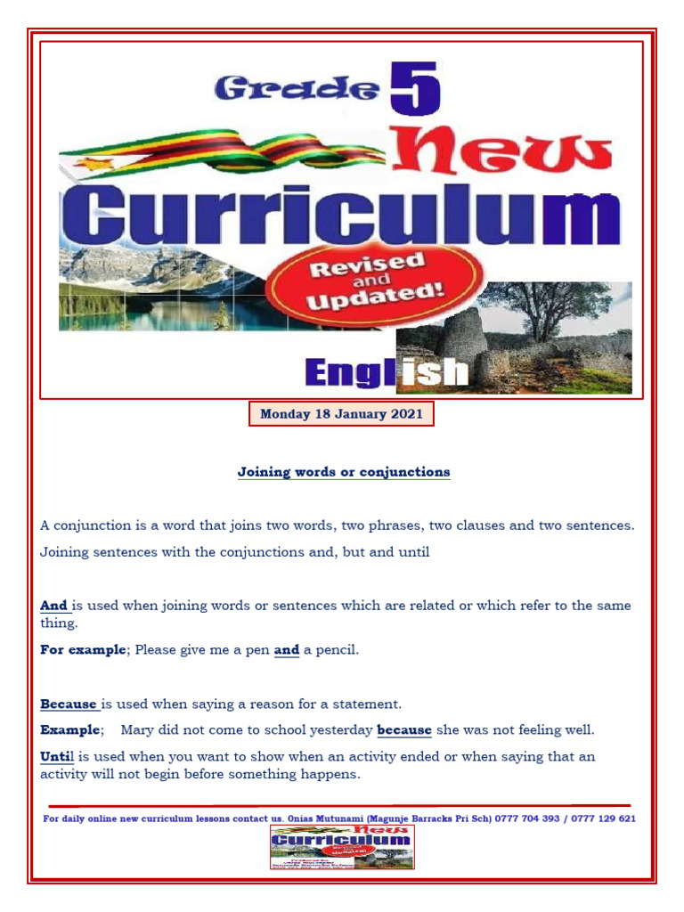 Conjunctions: Joining Words & Sentences | PDF