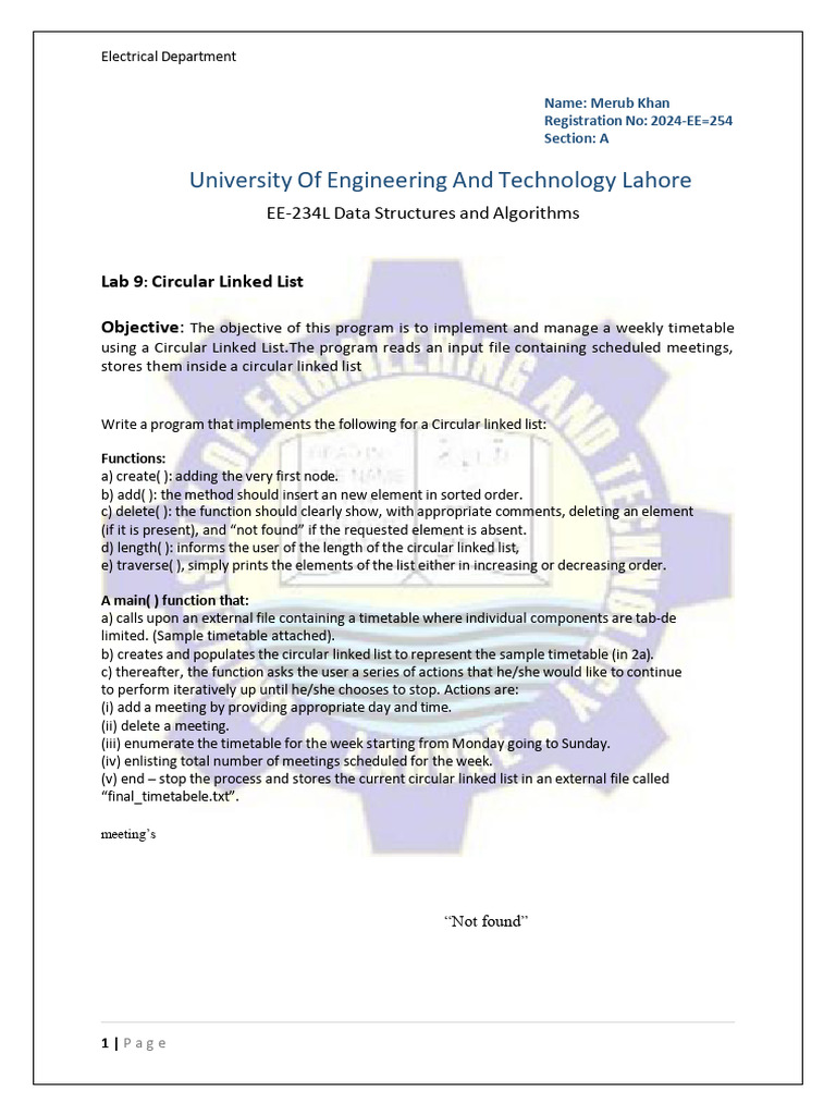 Lab Manual 9 Final (1) | PDF | Computer Science | Computing
