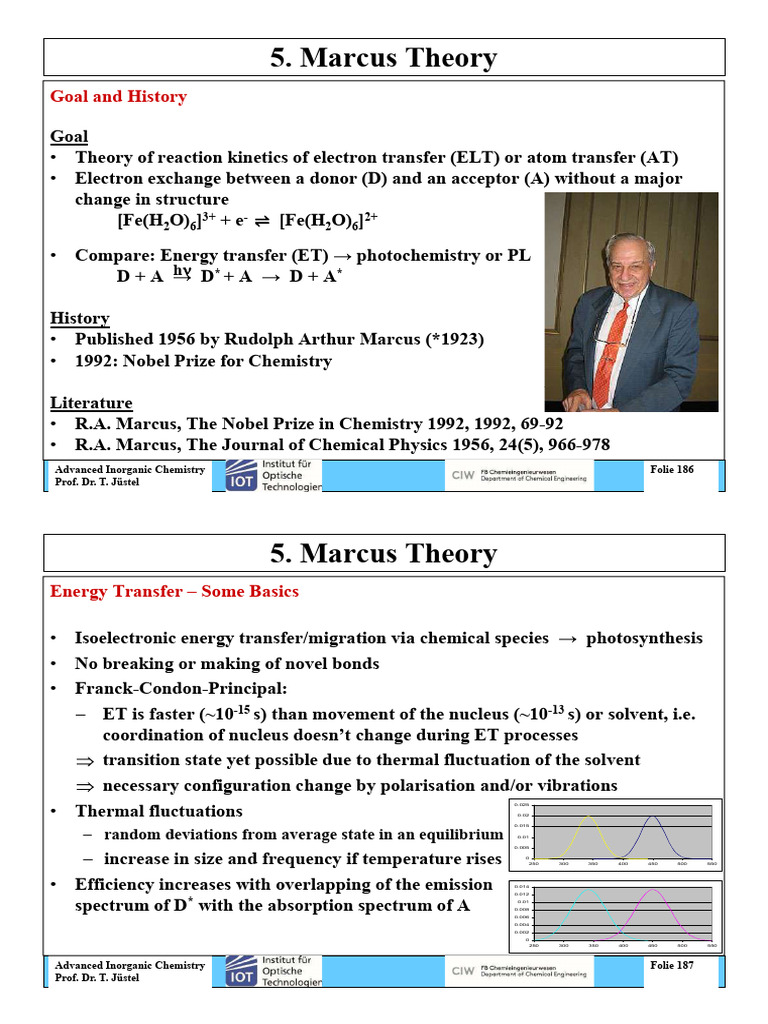 Marcus Theory: Electron Transfer Kinetics | PDF | Chemical Reactions ...