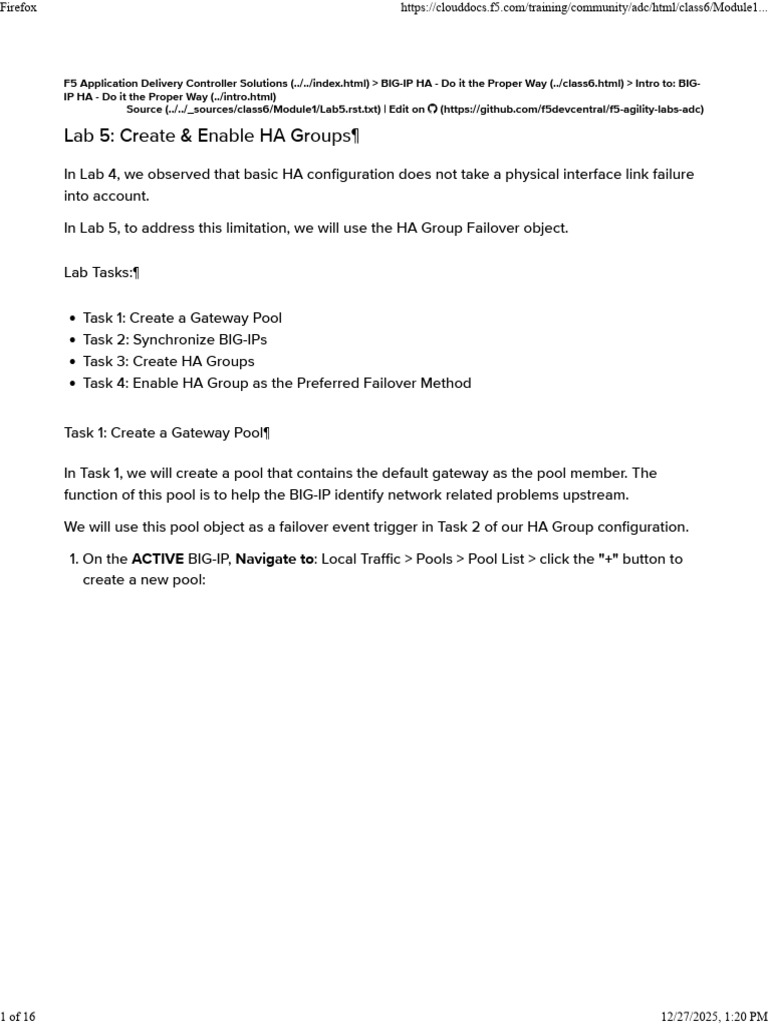 Configure BIG-IP HA Groups | PDF | Computer Science | Computer Engineering
