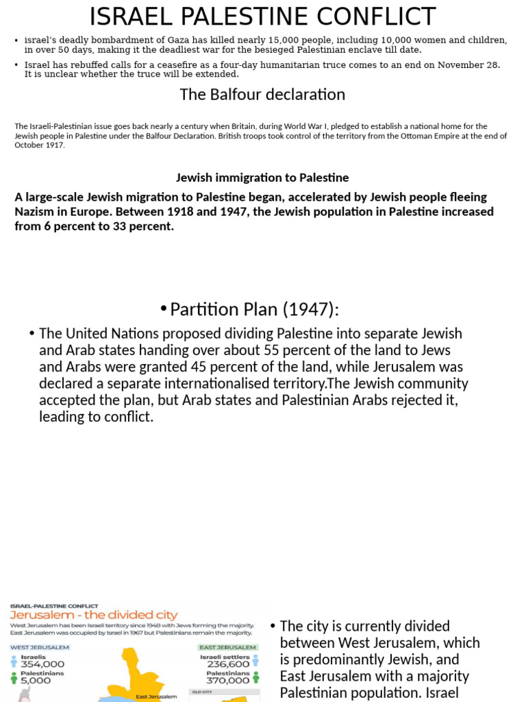 Israel-Palestine Conflict Overview | PDF | Israel | World Politics
