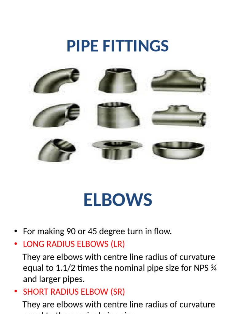 Comprehensive Guide to Pipe Fittings | PDF | Pipe (Fluid Conveyance ...