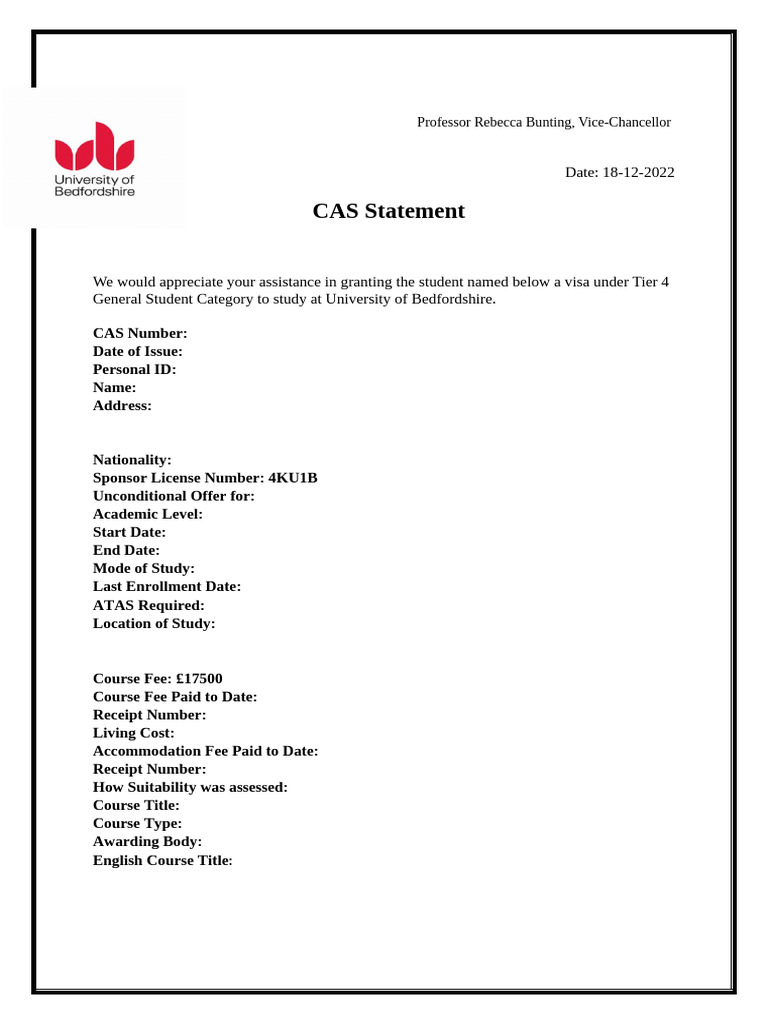 Conditional Offer Letter From University of Bedfordshire - Copy | PDF