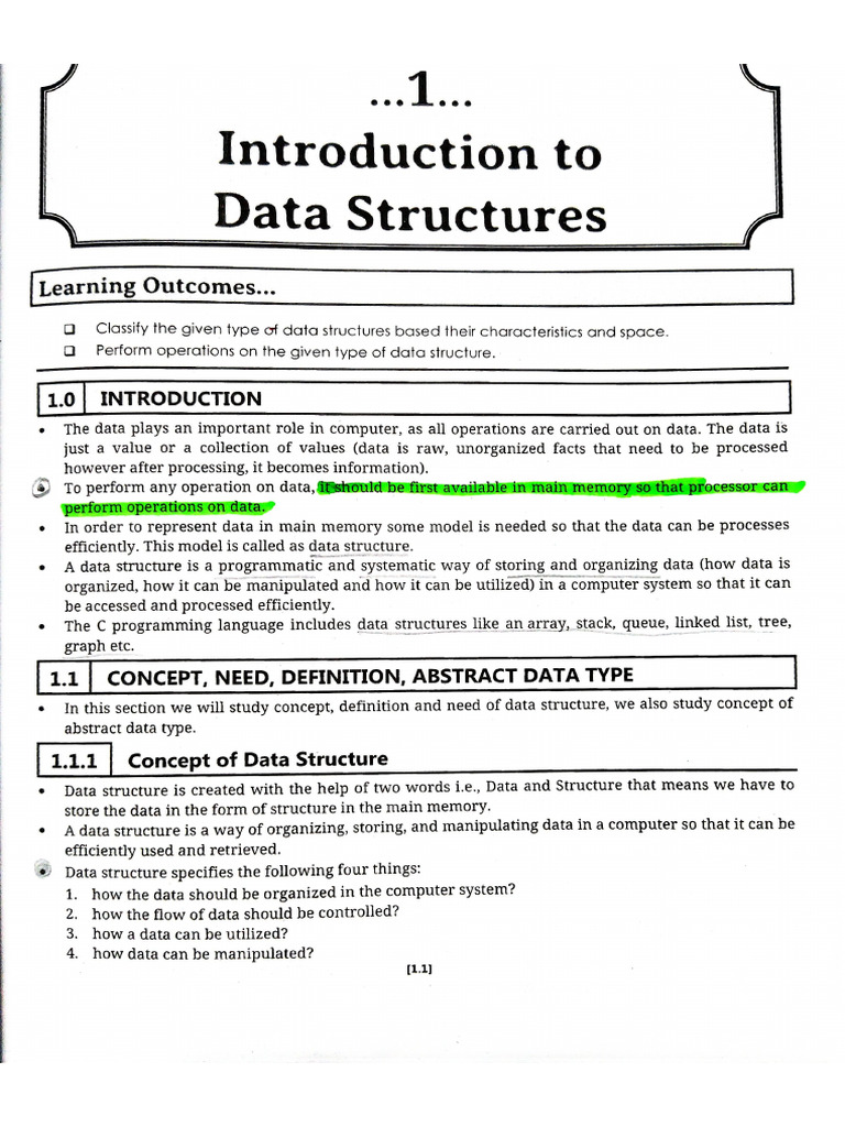 DSU Unit I | PDF