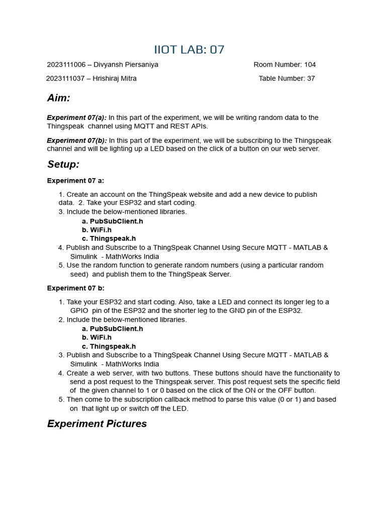 Lab07_104_43 | PDF | Matlab | Computer Engineering
