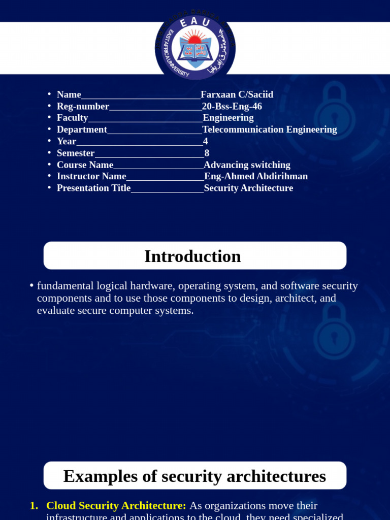 Security Architecture Overview and Types | PDF | Computer Security ...