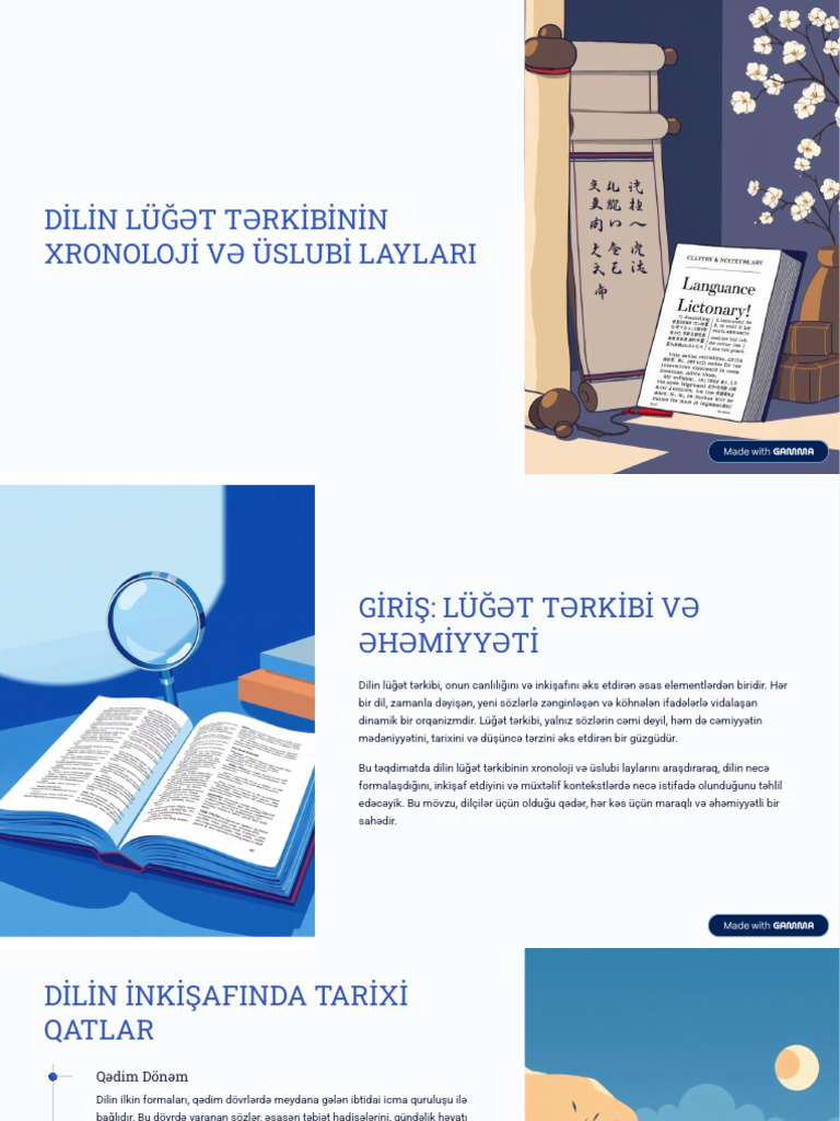 Dilin Luget Terkibinin Xronoloji Ve Uslubi Laylari | PDF