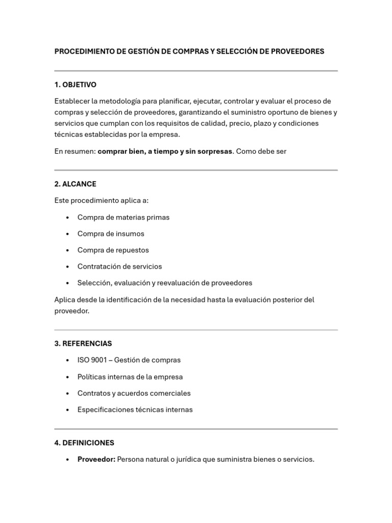 Gestión de Compras y Proveedores Efectiva | PDF | Calidad (comercial)