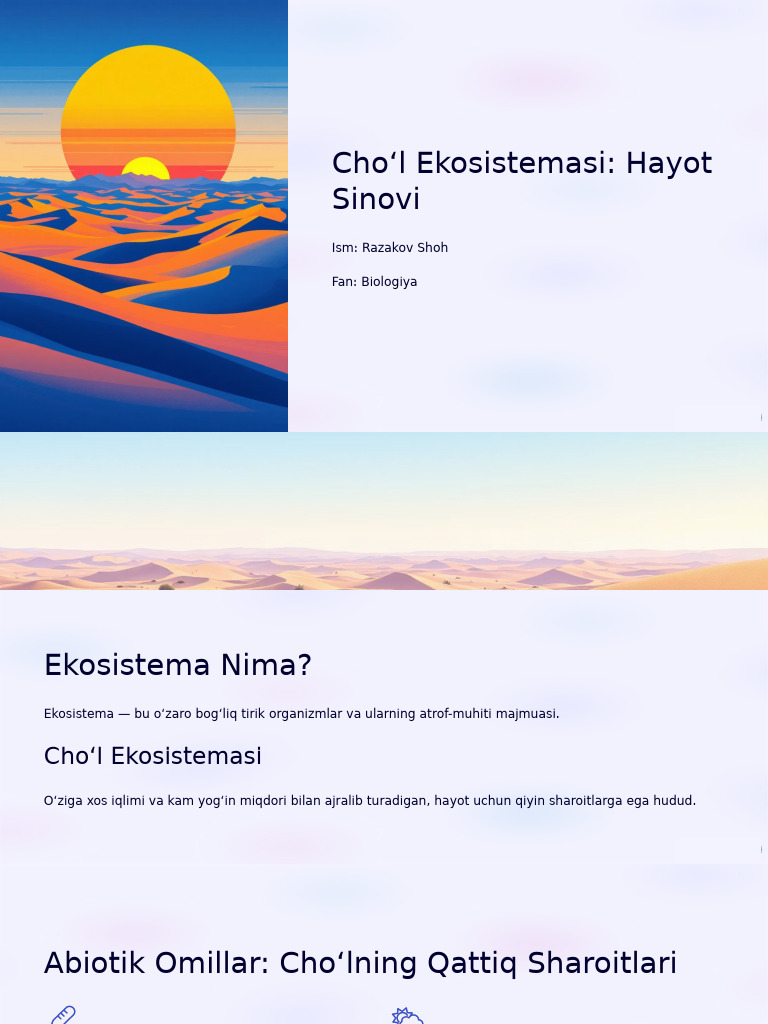 Chol Ekosistemasi Hayot Sinovi | PDF
