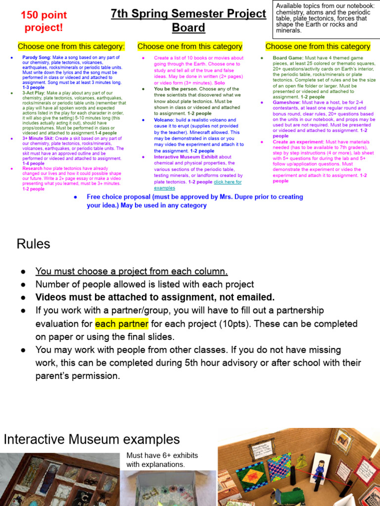 7th Spring Semester Project Board | PDF | Volcano | Plate Tectonics