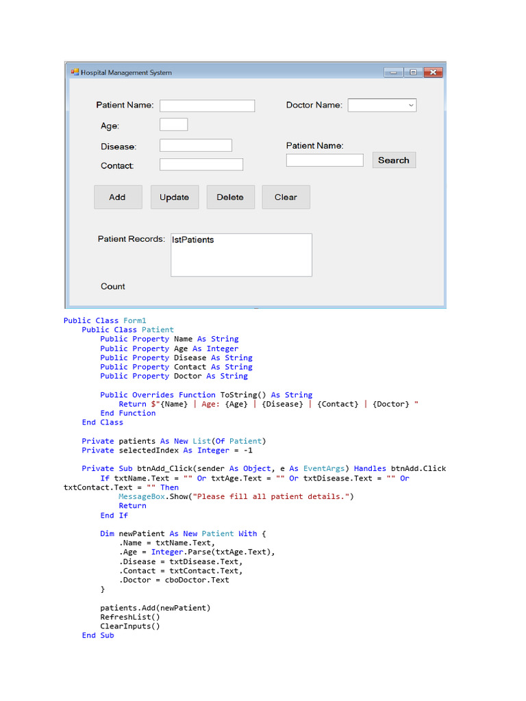 Patient Management System Code | PDF | Programming Paradigms | Software