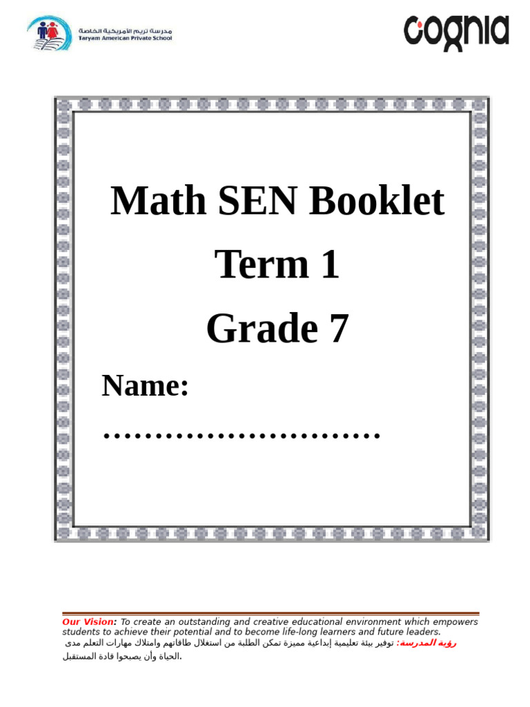 Gr.7 SEN Booklet | PDF
