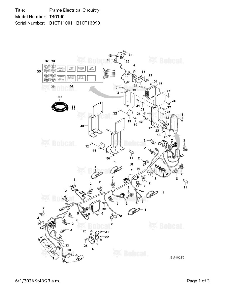 Frame Electrical Circuitry - T40140 | PDF | Equipment | Manufactured Goods