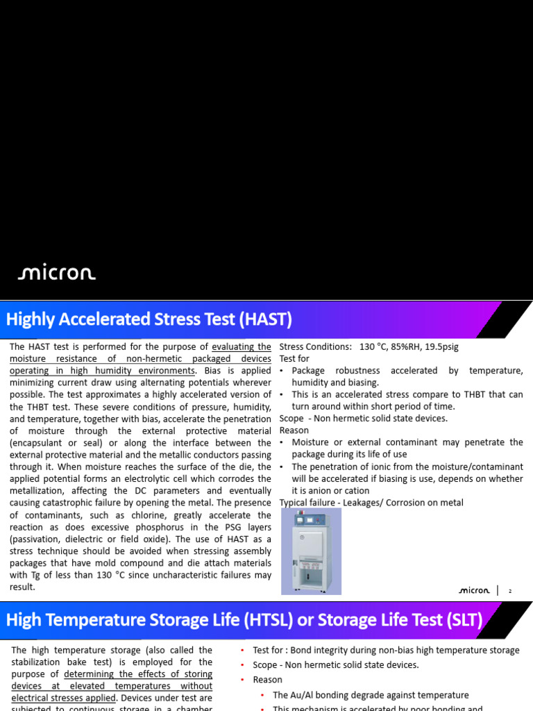 HAST and HTSL Tests for IC Reliability | PDF | Corrosion | Solder