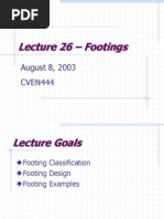 Lecture 26 - Footings: August 8, 2003 CVEN444