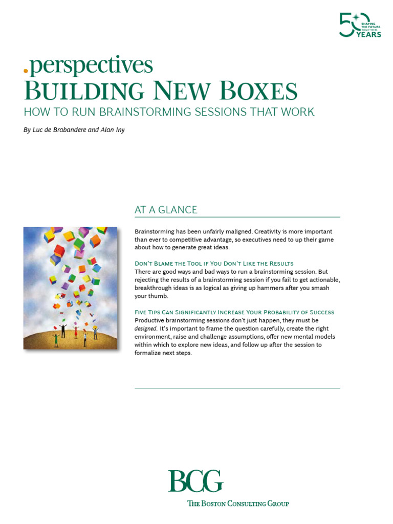 Building New Boxes Sep 2013 Tcm9-93680 | PDF | Brainstorming | Creativity