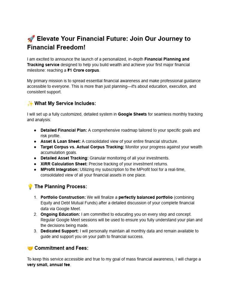Financial Planning | PDF
