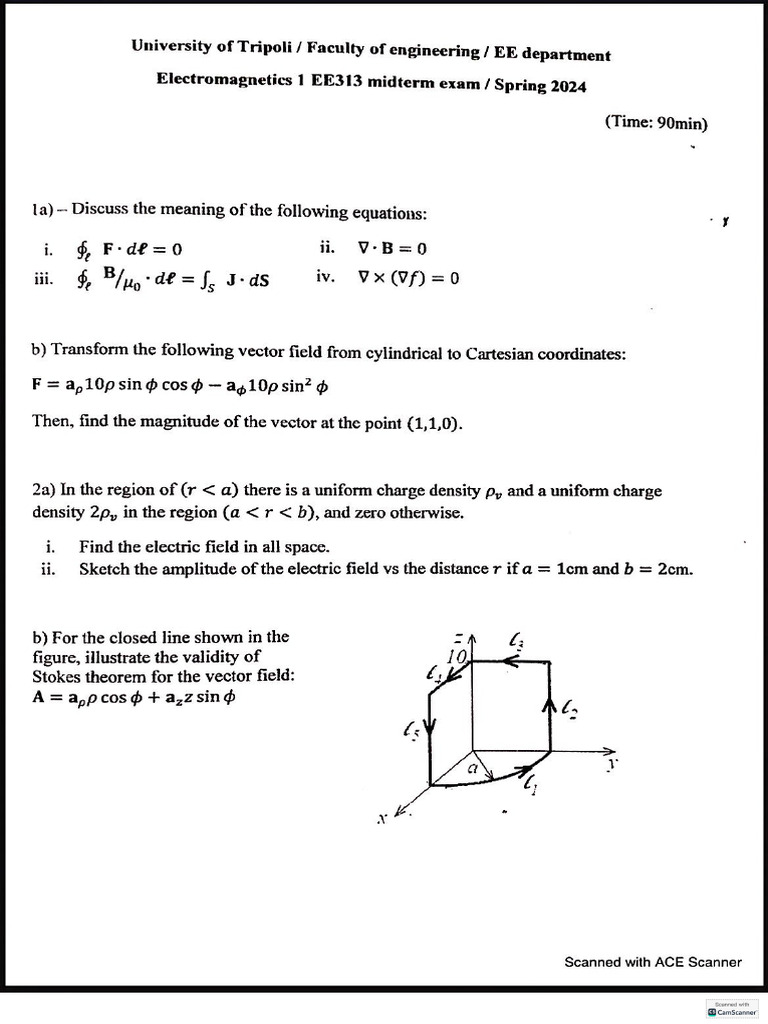 Ee313 Spring 24 Midterm Solution | PDF