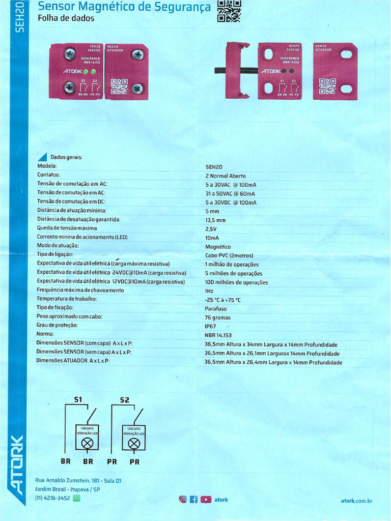 Atork - Sensor Magnético Seh20 2na | PDF