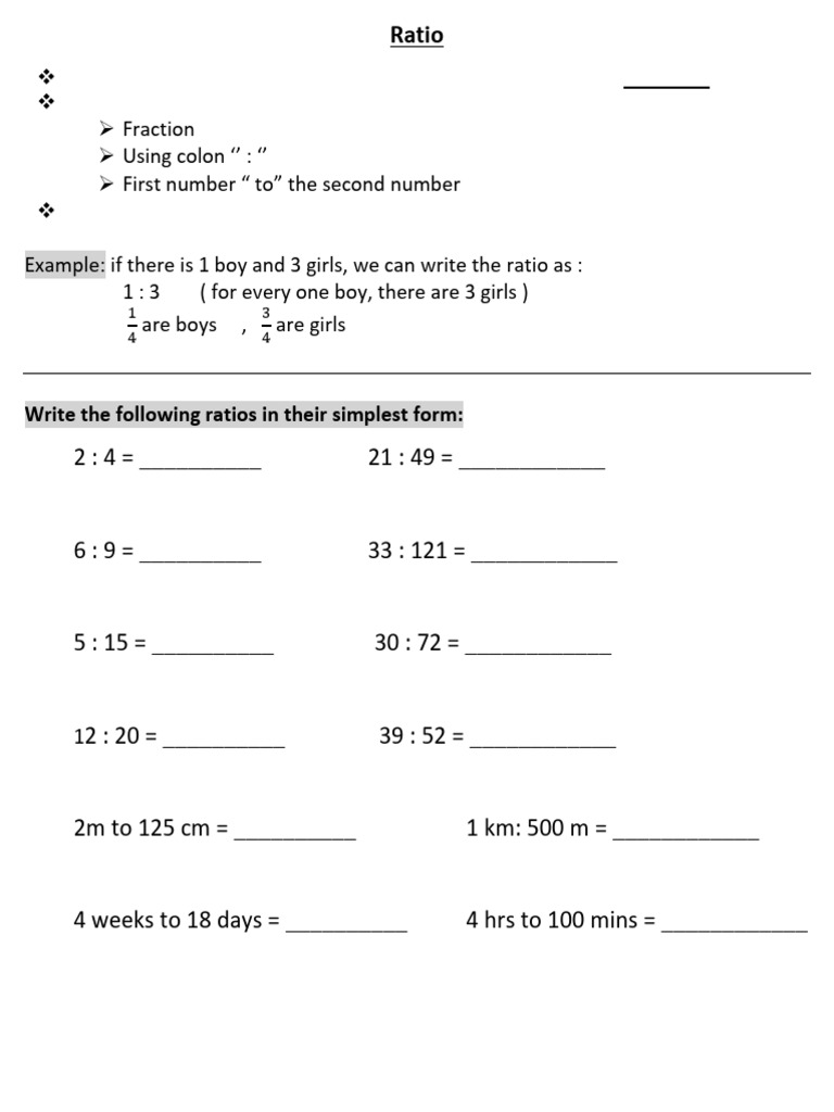 Understanding Ratios and Scales | PDF