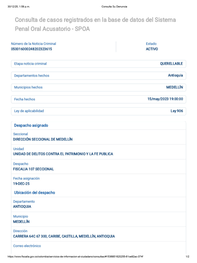 Fiscalía General de La Nación | PDF | Derecho penal | Justicia