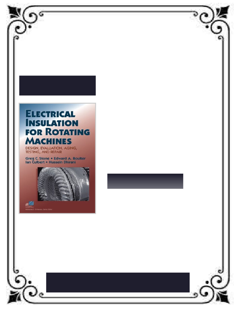 Electrical insulation for rotating machines 1st Edition Greg Stone ...