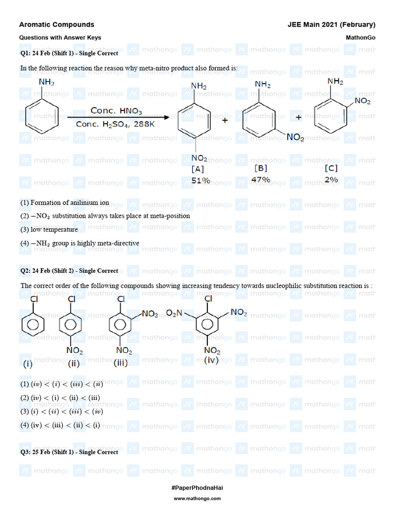 mathongo_question_aromatic_compounds_jee_main_2021_february ...