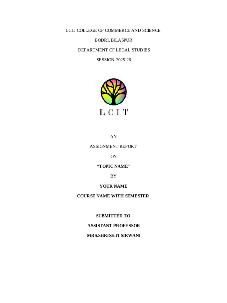 Lcit College of Commerce and Science | PDF