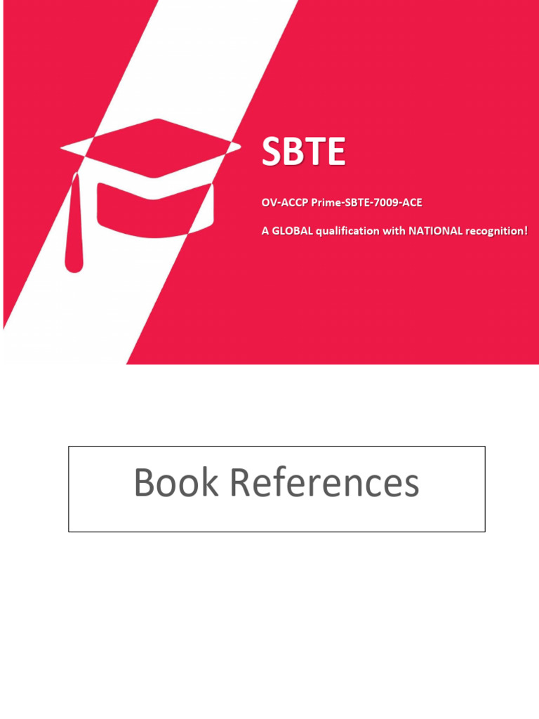 SBTE - Books References | PDF
