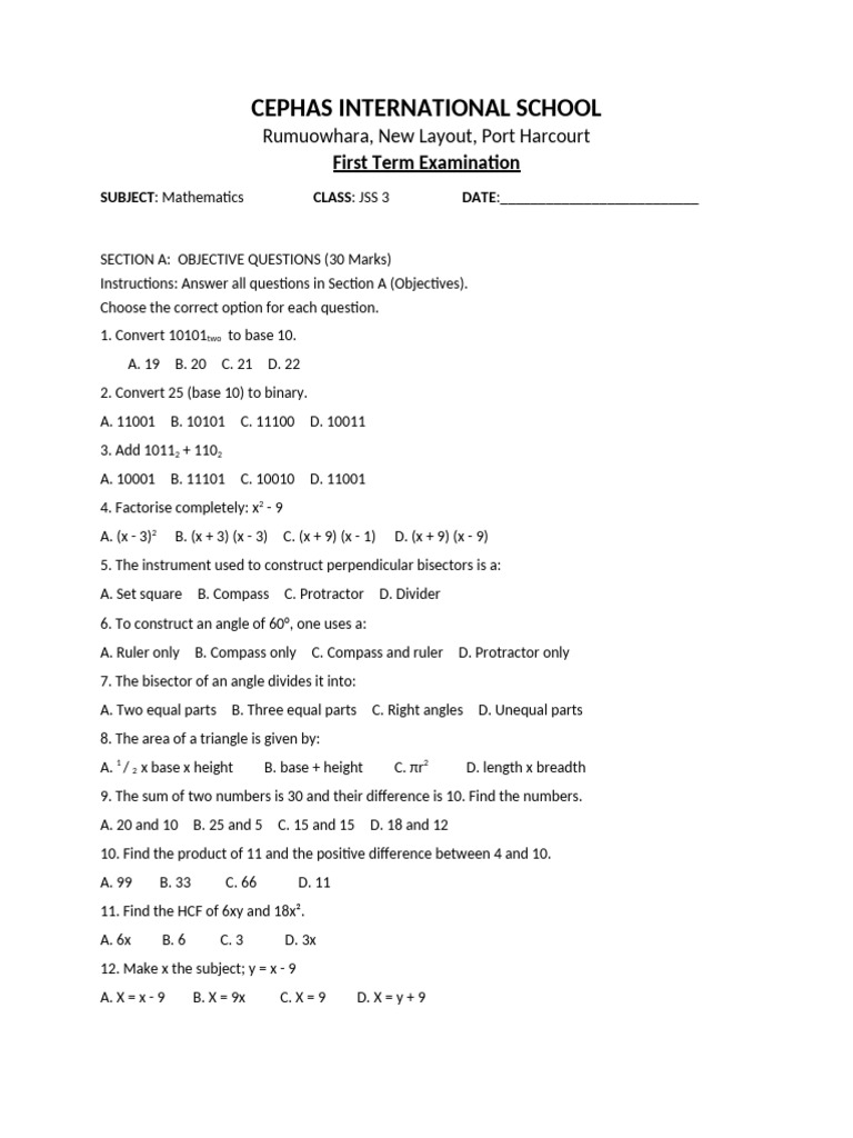 Maths Exams | PDF | Shape | Triangle