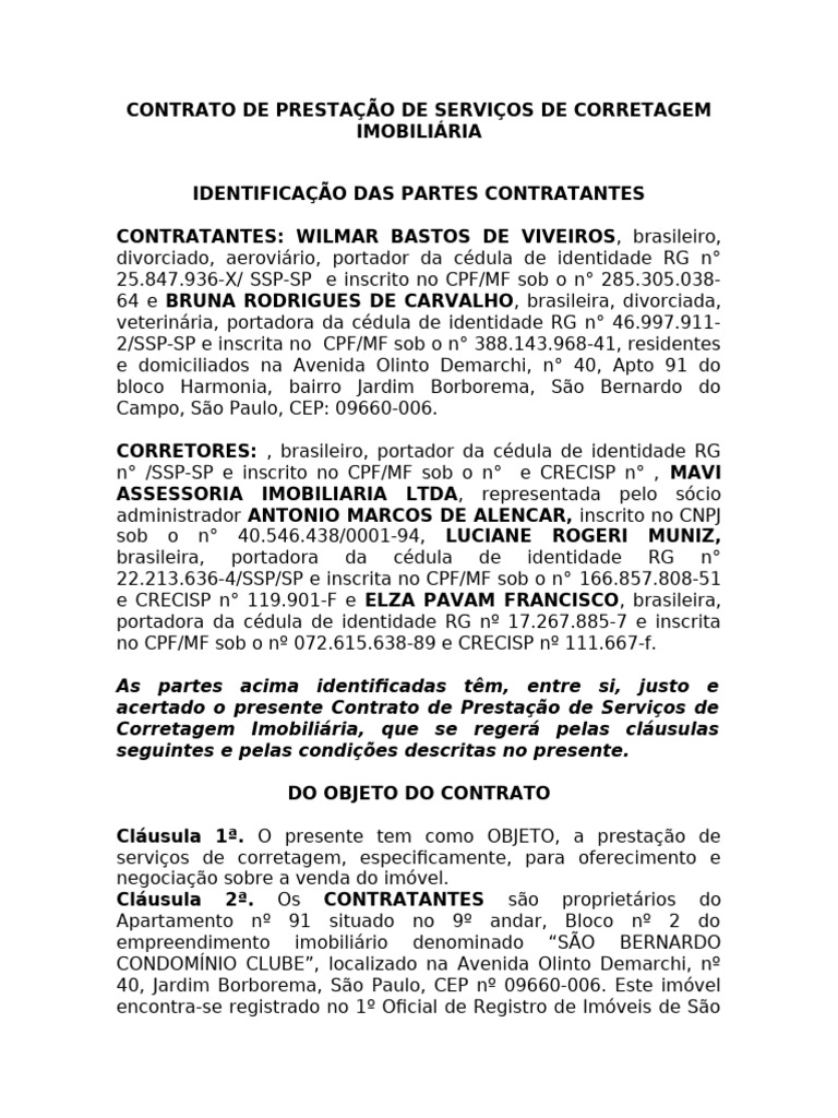 APTO91HARMONIAcontrato de Prestacao de Servicos de Corretagem ...