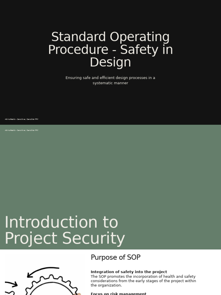 Safety in Design SOP Overview | PDF | Safety | Risk