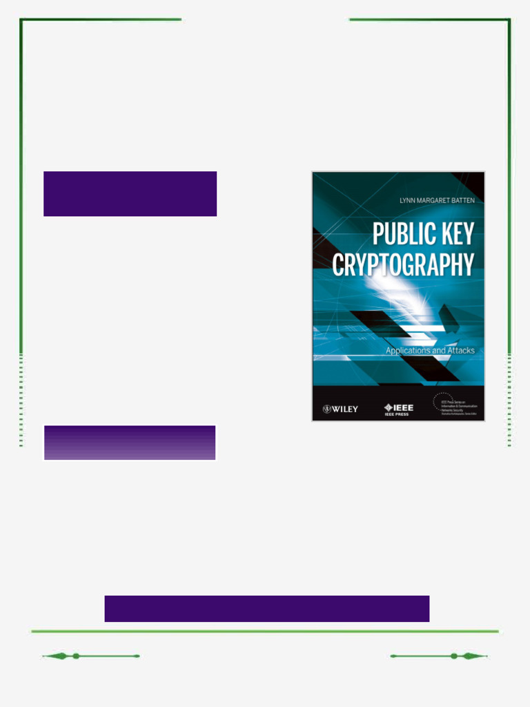 Public Key Cryptography Applications and Attacks 1st Edition by Lynn ...