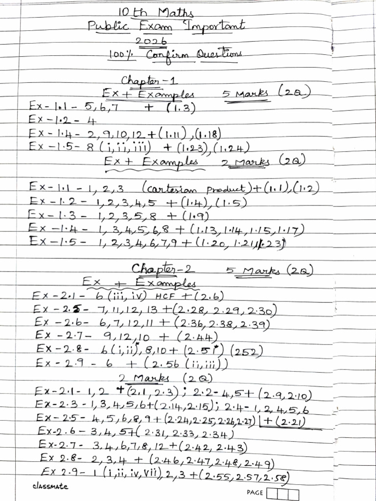 Math Exam Examples and Exercises | PDF