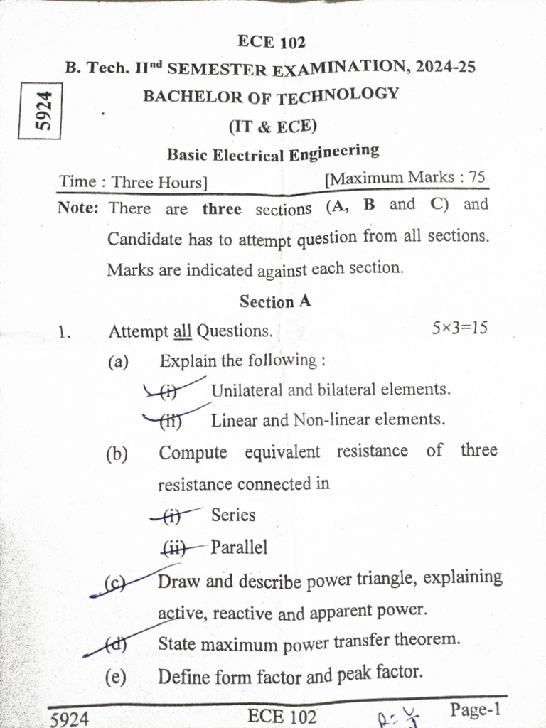 ECE Second Sem Paper | PDF