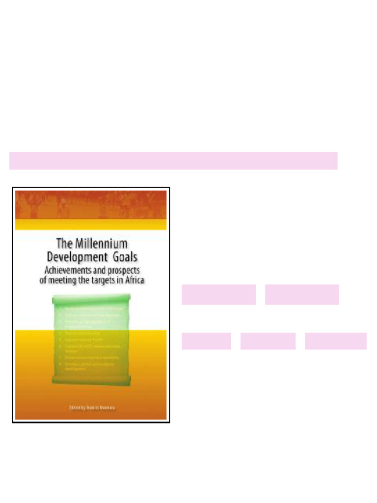 (Ebook) Millennium Development Goals : Achievements and prospects of ...