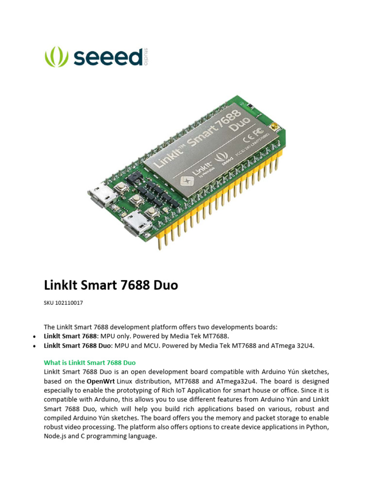 Smart Link It 7688 Duo | PDF | Computer Architecture | Computer Engineering