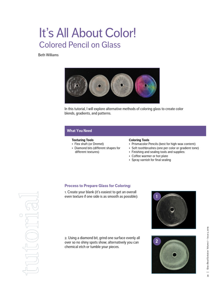 Coloring Glass with Pencils Tutorial | PDF | Bead | Crafts