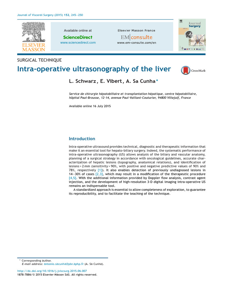 Intra-operative Ultrasound for Liver Surgery | PDF | Vein | Liver