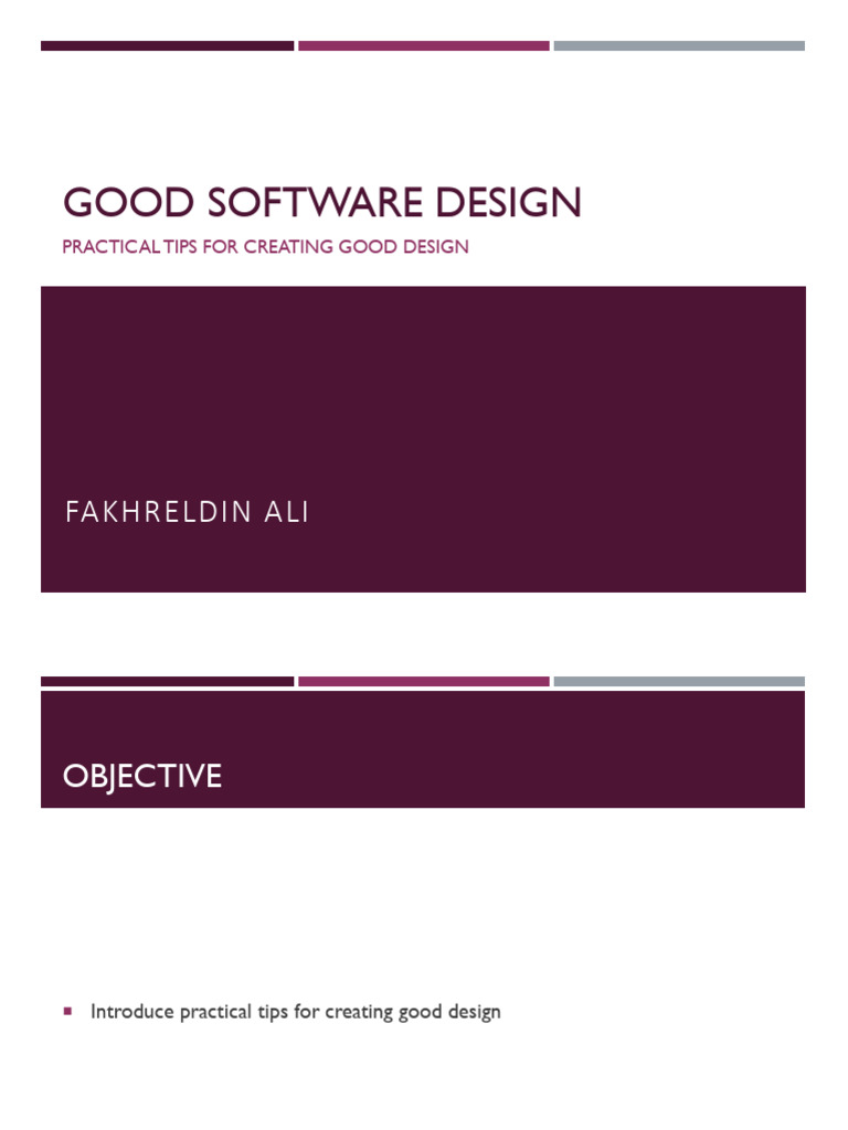 03 Good Design | PDF | Class (Computer Programming) | Method (Computer ...