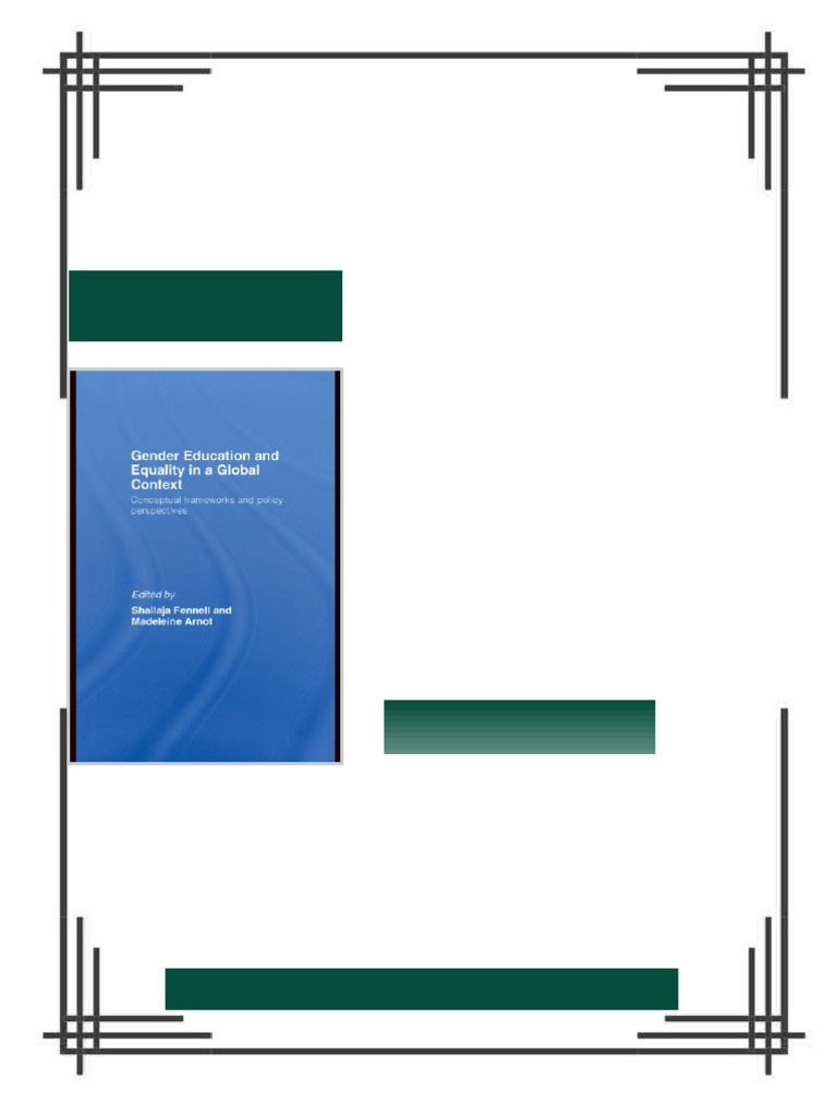 Gender Education and Equality in a Global Context Conceptual Frameworks ...